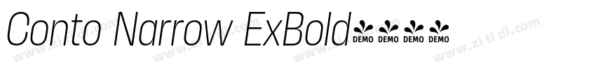 Conto Narrow ExBold字体转换